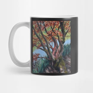 Red Maple Landscape with Water Mug